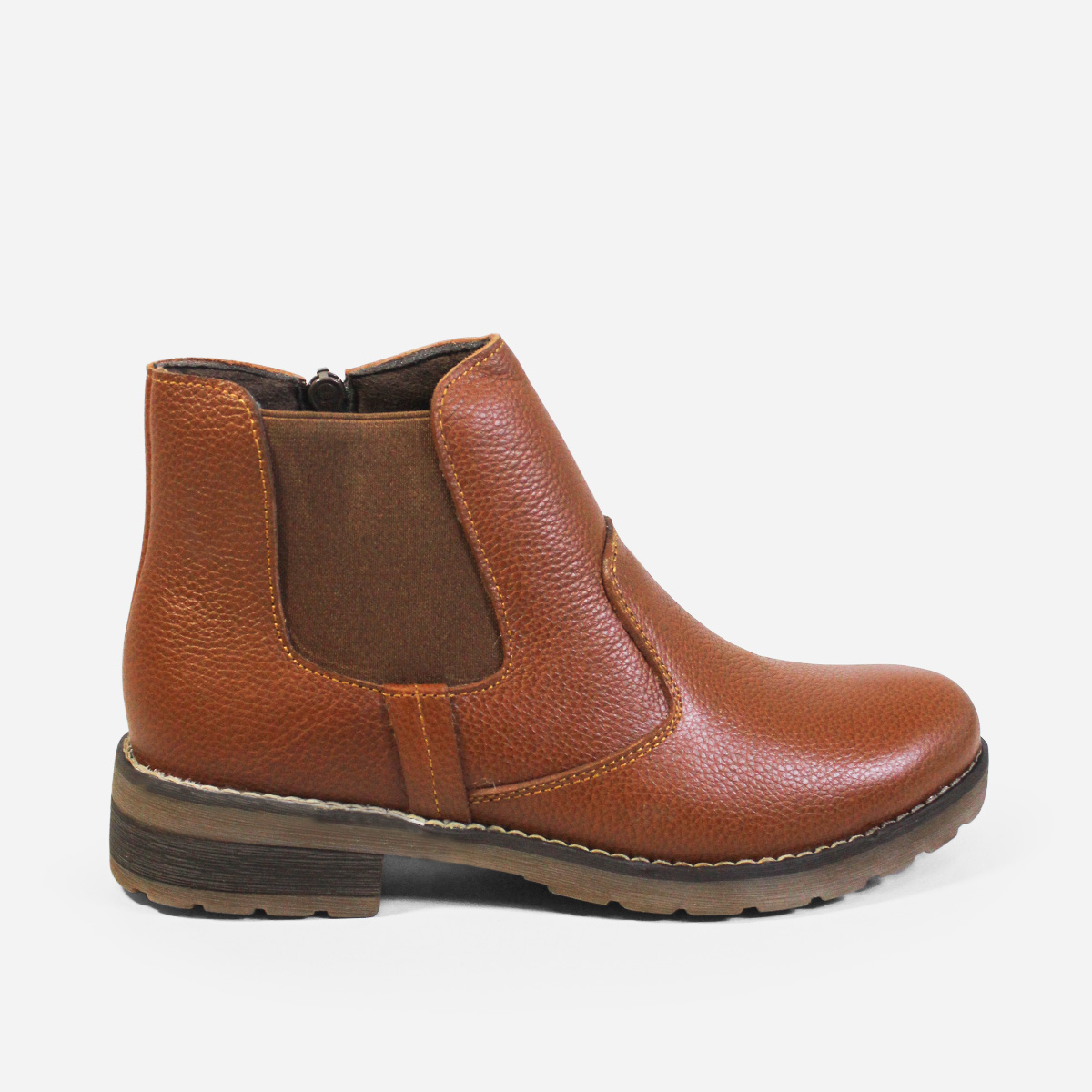 BOTINES MUJER MARIBU CUERO CARAMELO 732 - 1