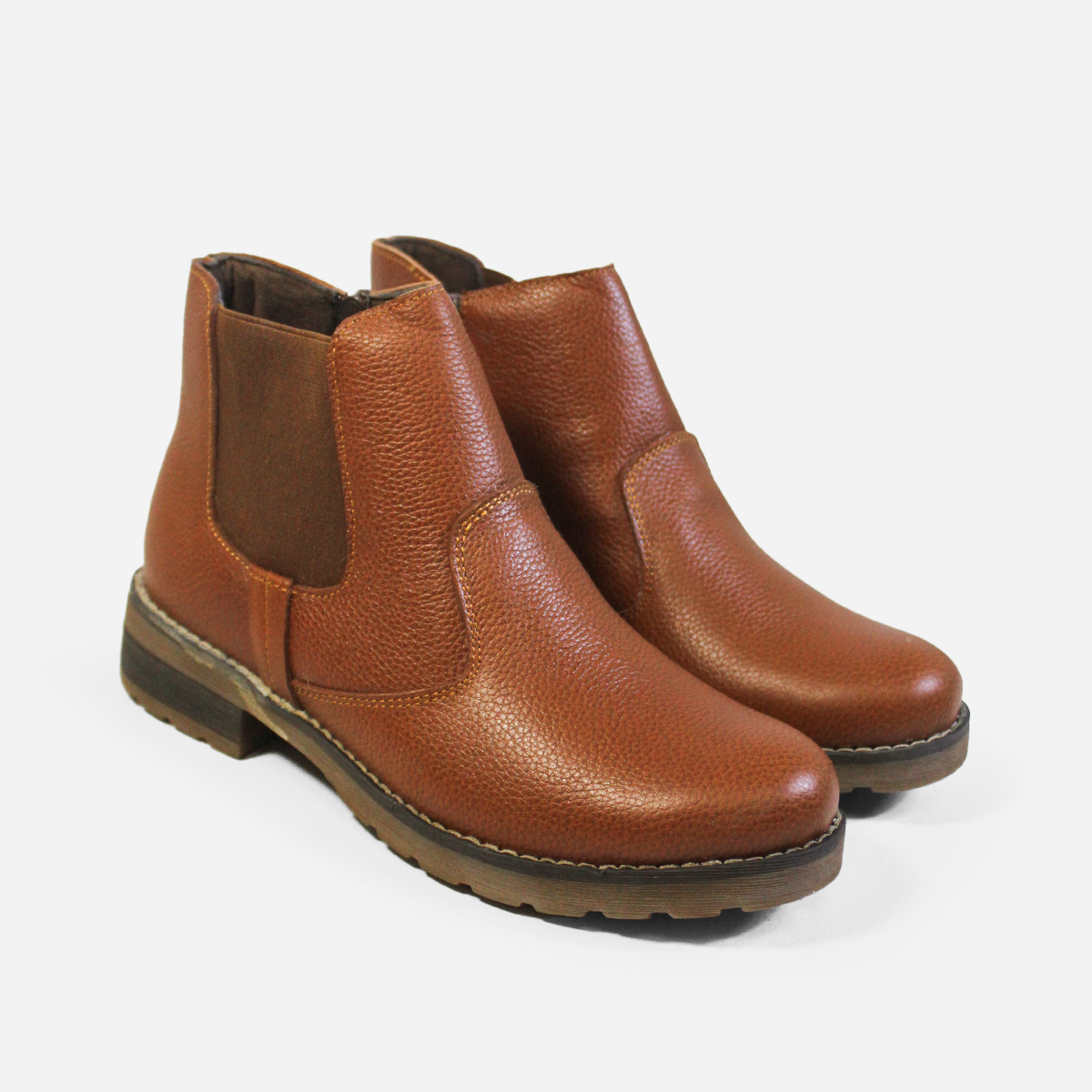 BOTINES MUJER MARIBU CUERO CARAMELO 732 - 2