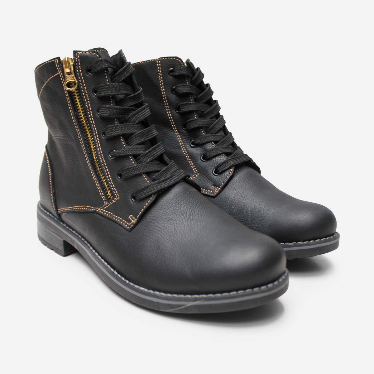 BOTINES MUJER MARIBU CUERO NEGRO 815 - 2