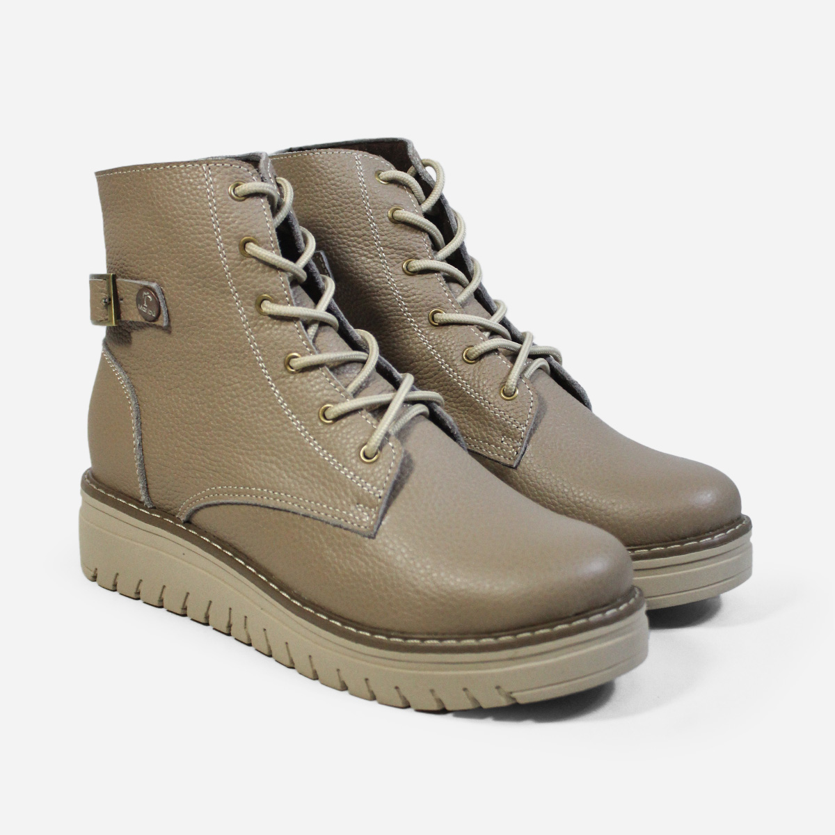 BOTINES MUJER MARIBU CUERO OLIVA 516 - 2