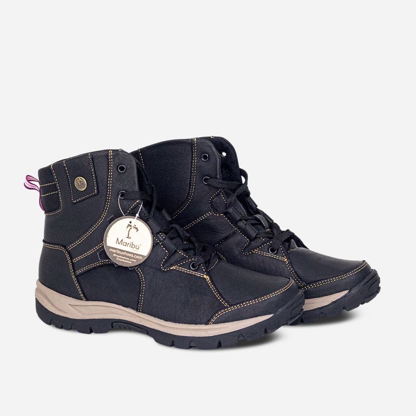 BOTINES MUJER MARIBU CUERO NEGRO 630 - 2