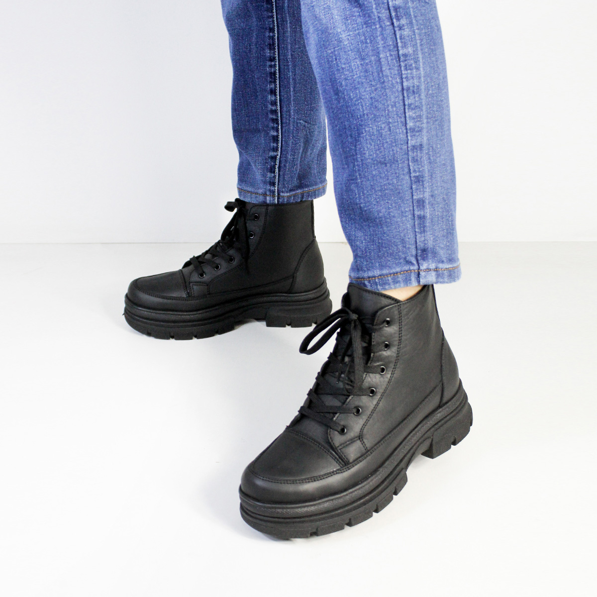BOTINES MUJER MARIBU CUERO NEGRO 1054 - 6