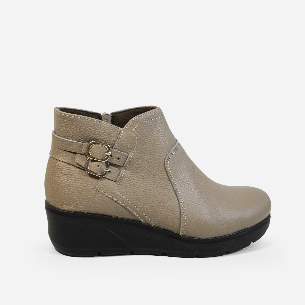 BOTINES MUJER MARIBU CUERO OLIVA 754 - 1