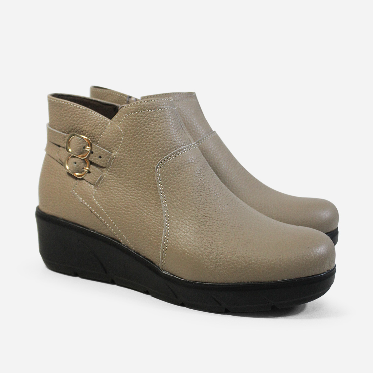 BOTINES MUJER MARIBU CUERO OLIVA 754 - 2
