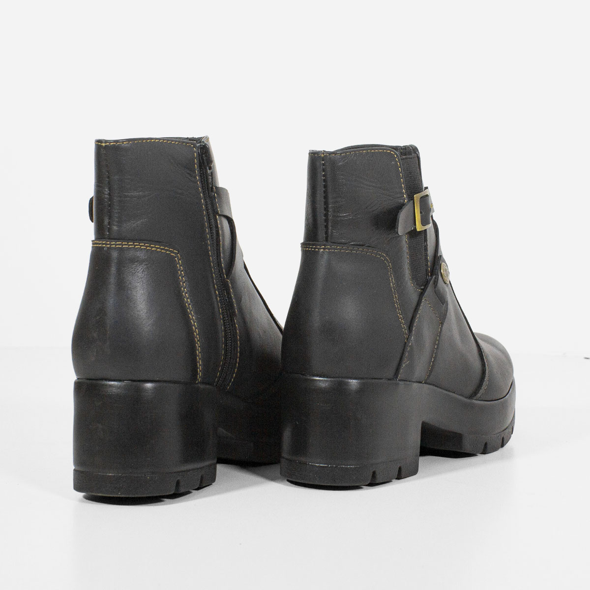 BOTINES MUJER MARIBU CUERO NEGRO 564 - 3
