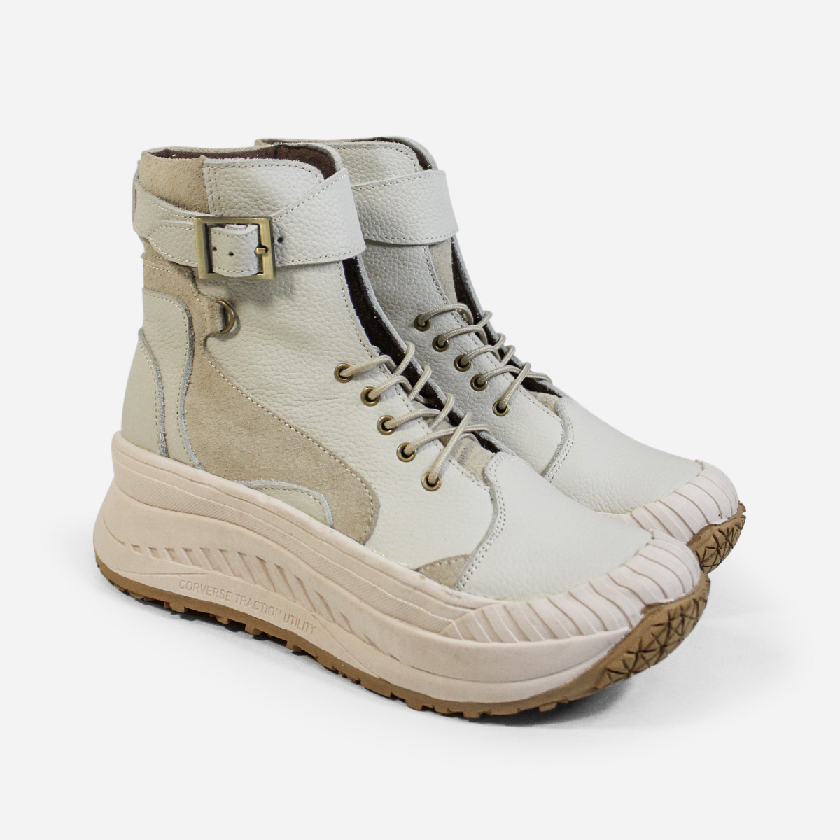 BOTINES MUJER MARIBU CUERO HUESO 1110 - 2