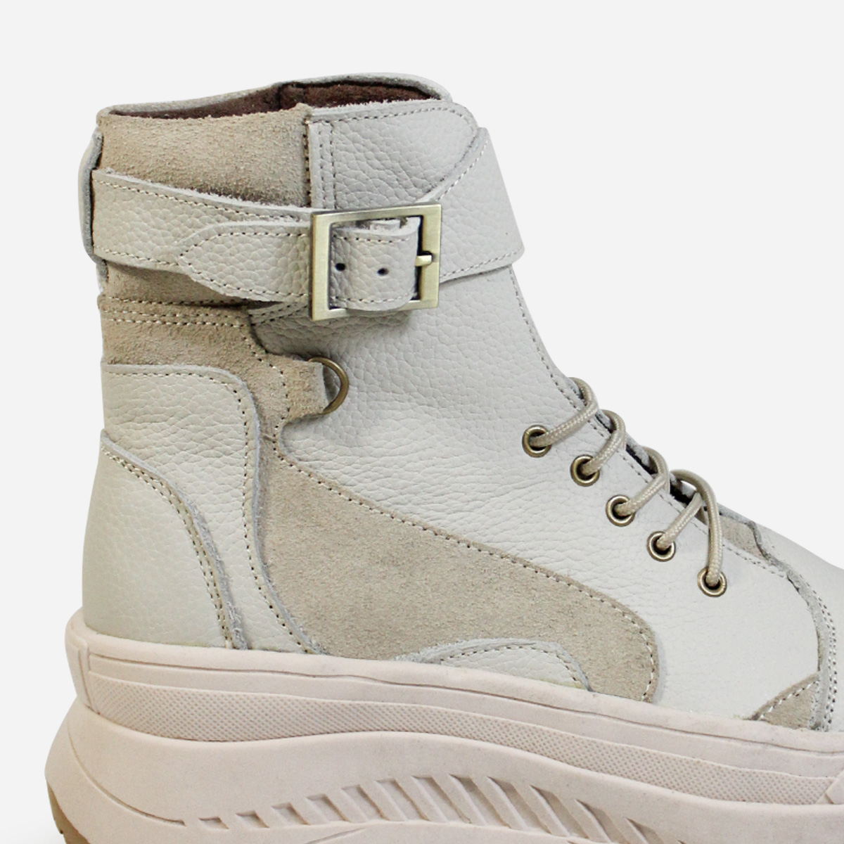 BOTINES MUJER MARIBU CUERO HUESO 1110 - 6