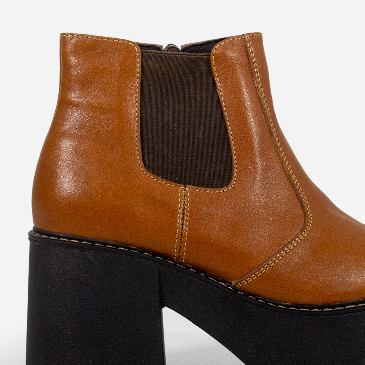 BOTINES MUJER MARIBU CUERO CARAMELO 1040 - 4