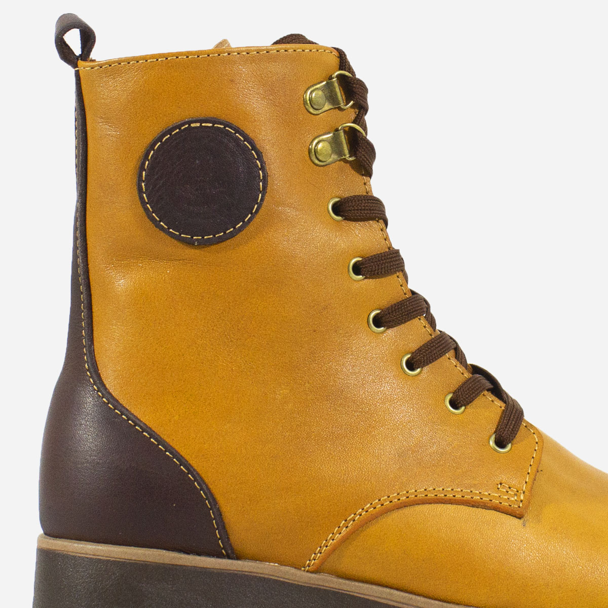 BOTINES MUJER MARIBU CUERO MIEL 864 - 4