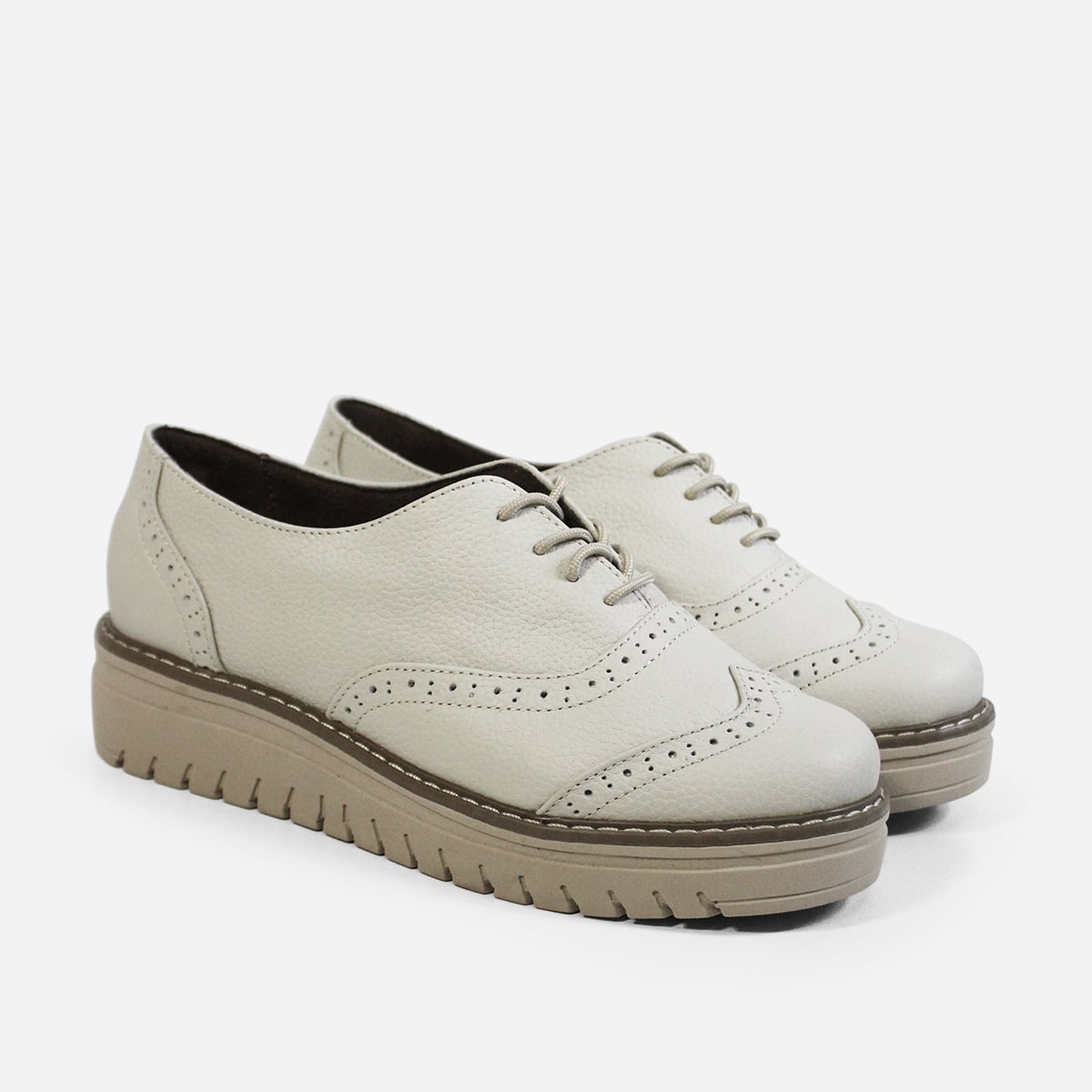 ZAPATOS CASUALES MUJER MARIBU CUERO HUESO 515 - 2