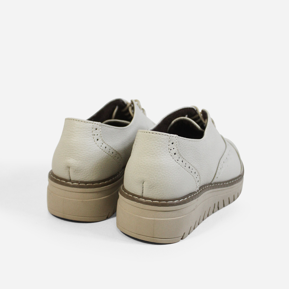 ZAPATOS CASUALES MUJER MARIBU CUERO HUESO 515 - 3