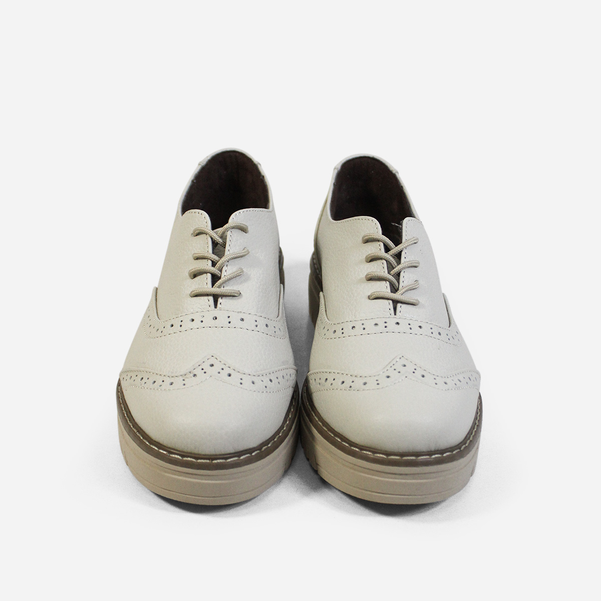 ZAPATOS CASUALES MUJER MARIBU CUERO HUESO 515 - 4