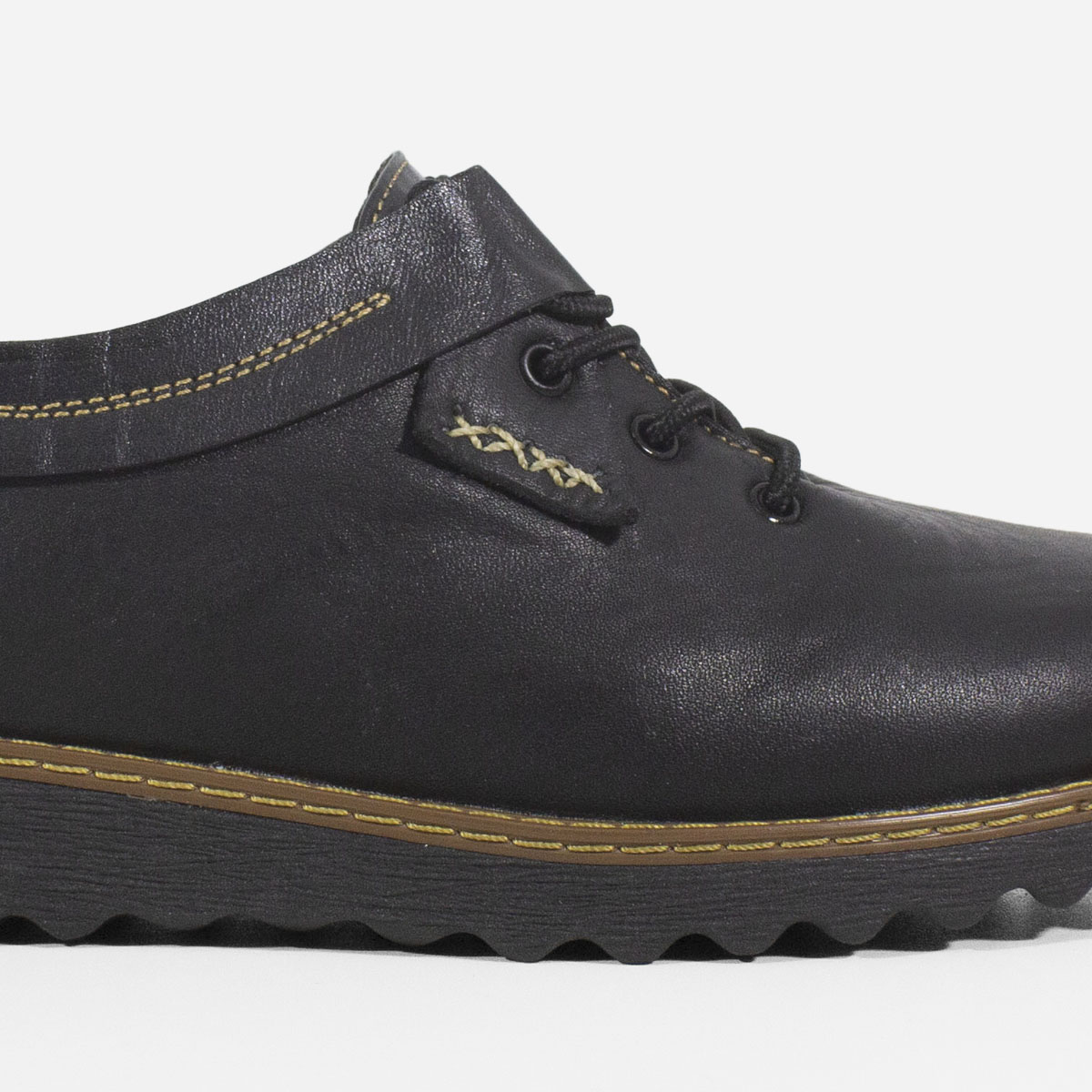 ZAPATOS CASUALES MUJER MARIBU CUERO NEGRO 736 - 4