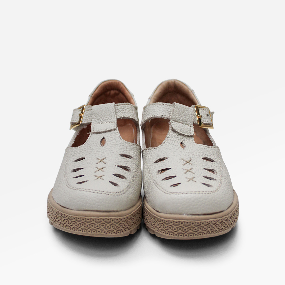 ZAPATOS CASUALES MUJER MARIBU CUERO HUESO 1108 - 4