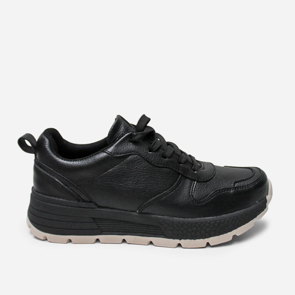 ZAPATILLA ESCOLAR MARIBU PURO CUERO 1102-NEG - 1