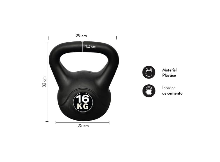 PESA RUSA ULTIMATE FITNESS 16KG KETTLEBELL - 3