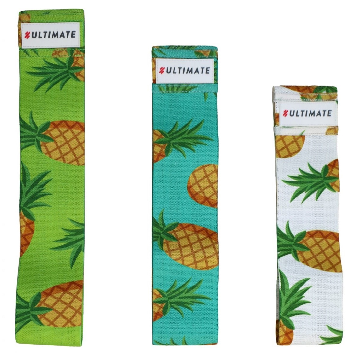 BANDAS ELÁSTICAS ULTIMATE FITNESS PINEAPPLE MULTICOLOR PACK 3 HIP LOOP GLUTE LIMITED EDITION - 4
