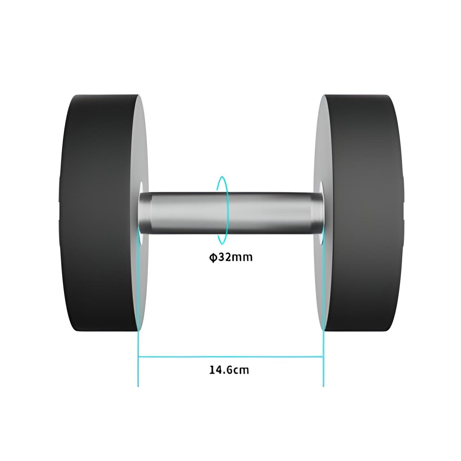 MANCUERNA ULTIMATE FITNESS 27.5KG REDONDA PU - 3