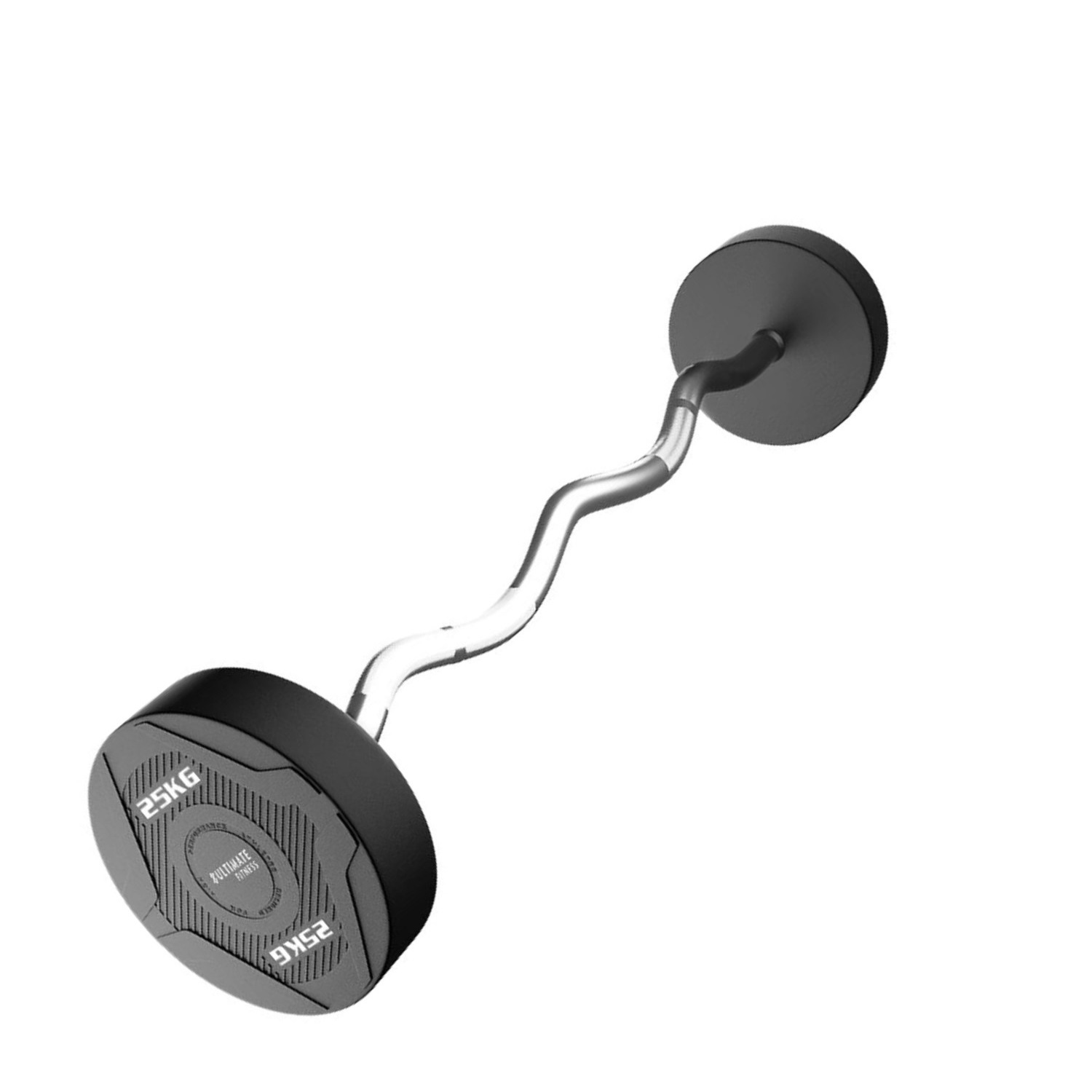BARRA CURVA ULTIMATE FITNESS ACERO PESO FIJO 25 KG - 3