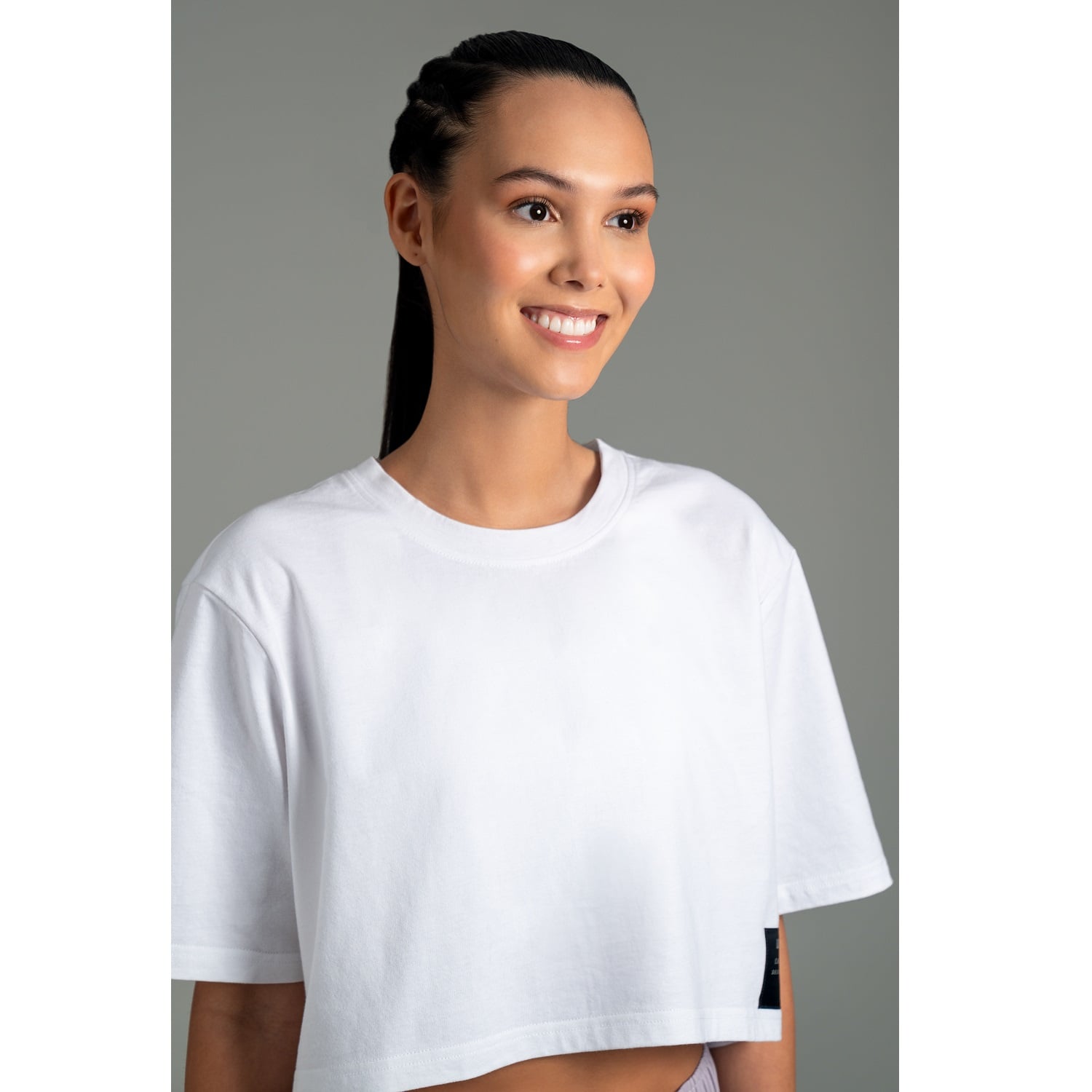 POLO TODA ACTIVIDAD MUJER ULTIMATE FITNESS BLANC THE BLANC ALGODÓN CASUAL CROP MANGA CORTA - 1