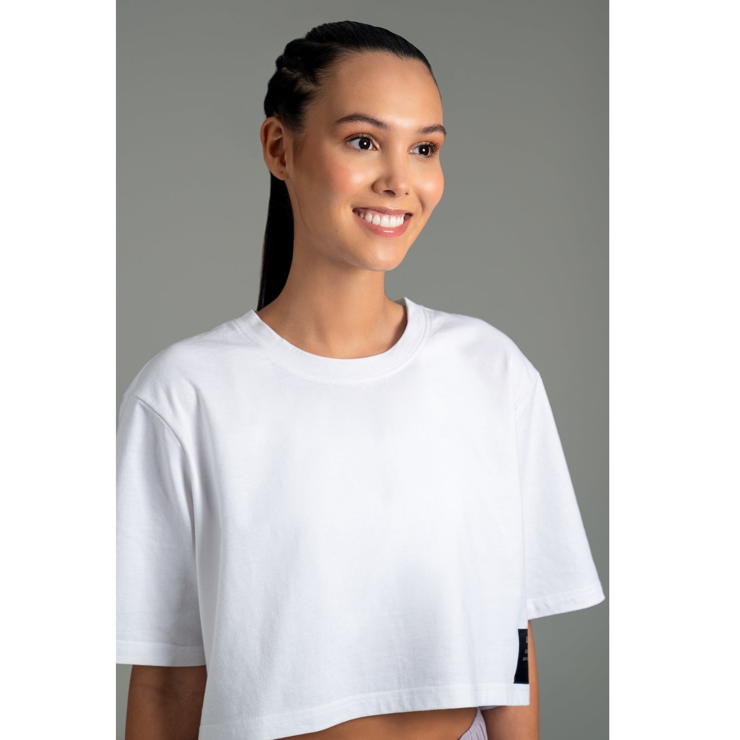 POLO TODA ACTIVIDAD MUJER ULTIMATE FITNESS BLANC THE BLANC ALGODÓN CASUAL CROP MANGA CORTA - 1
