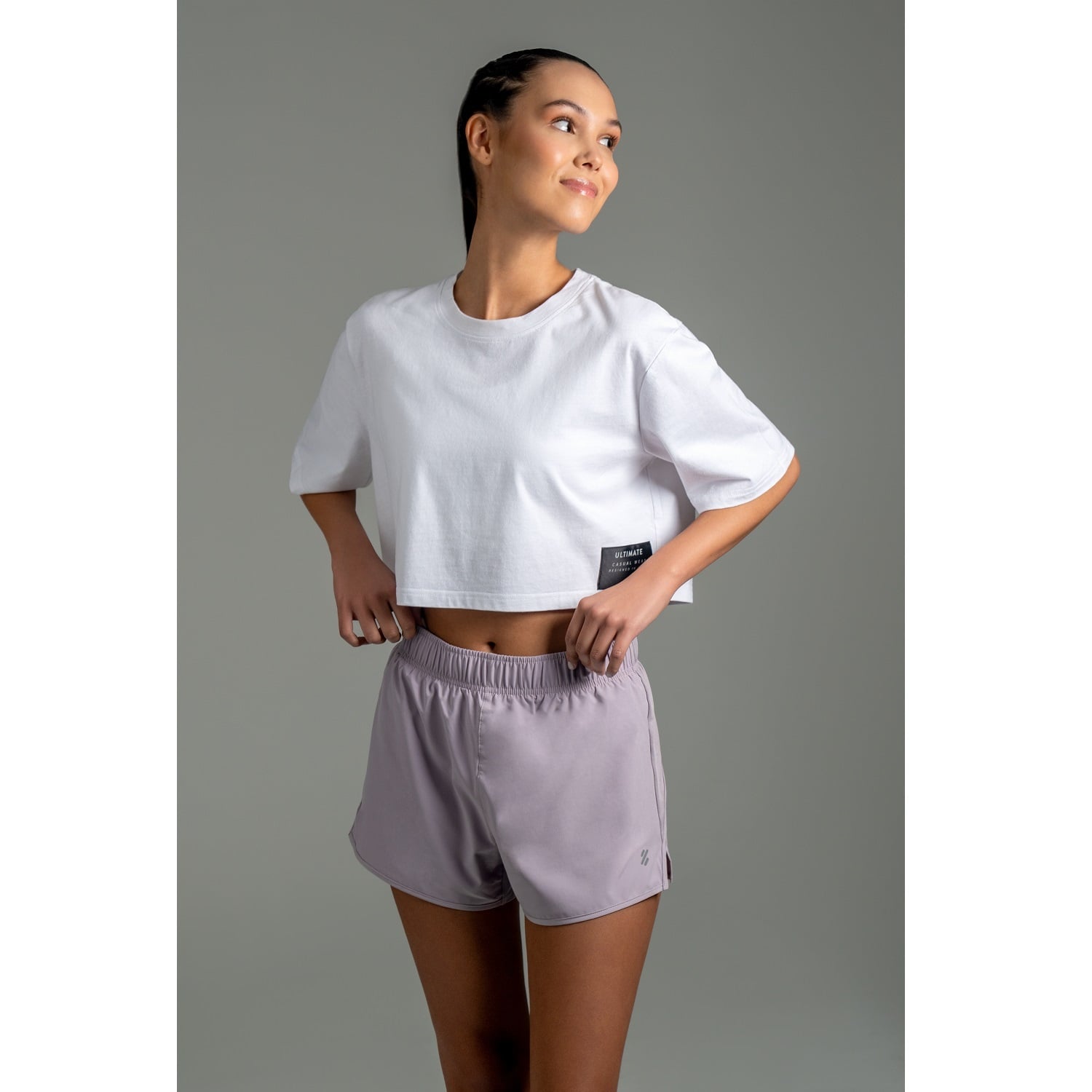 POLO TODA ACTIVIDAD MUJER ULTIMATE FITNESS BLANC THE BLANC ALGODÓN CASUAL CROP MANGA CORTA - 2