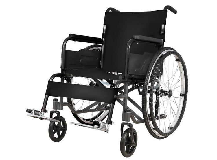 SILLA DE RUEDAS STANDARD PLEGABLE NEGRO - 2