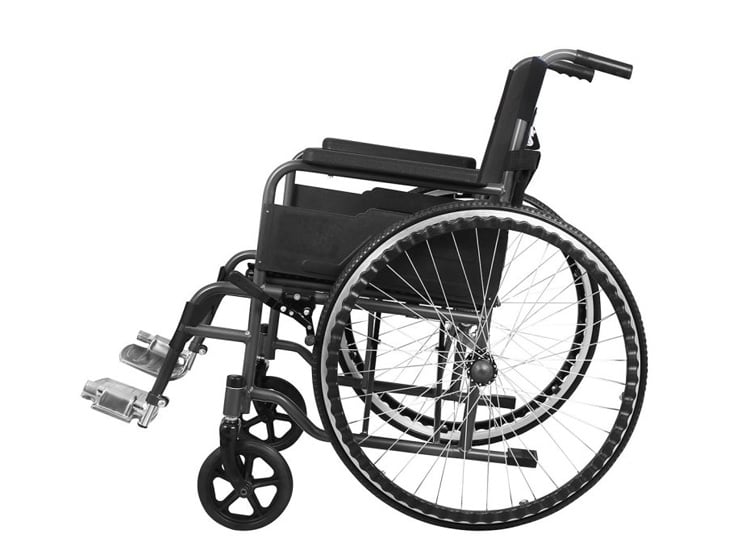 SILLA DE RUEDAS STANDARD PLEGABLE NEGRO - 4
