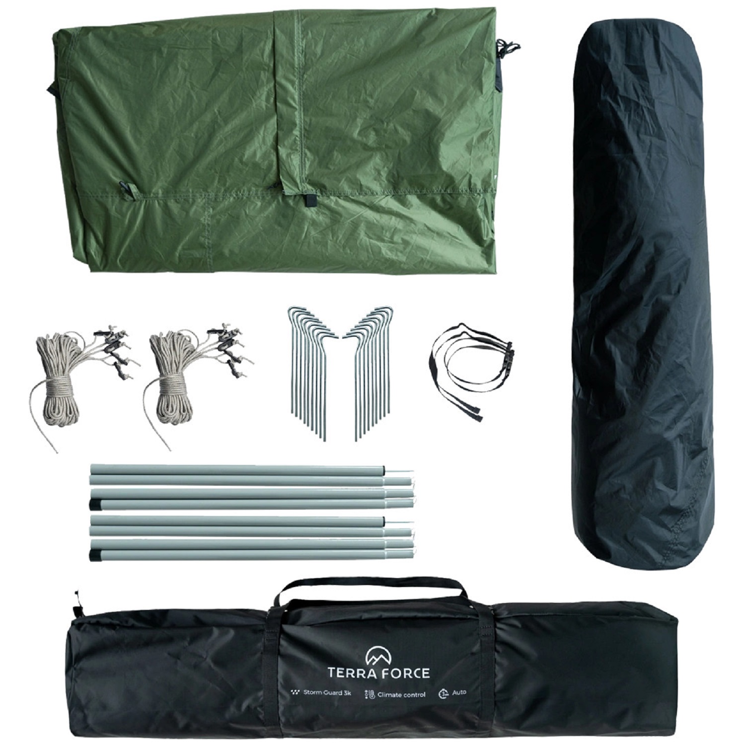 CARPA 3 ESTACIONES 8-10 PERSONAS STORM GUARD AUTO-FRESH 3K VERDE - 6