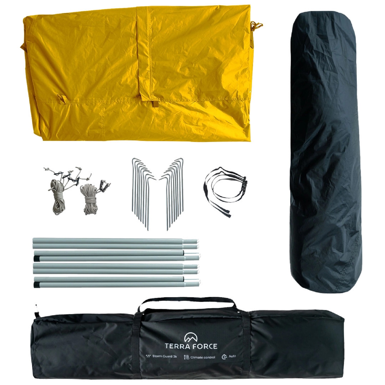 CARPA 3 ESTACIONES 3-4 PERSONAS STORM GUARD AUTO-FRESH 3K AMARILLO - 6