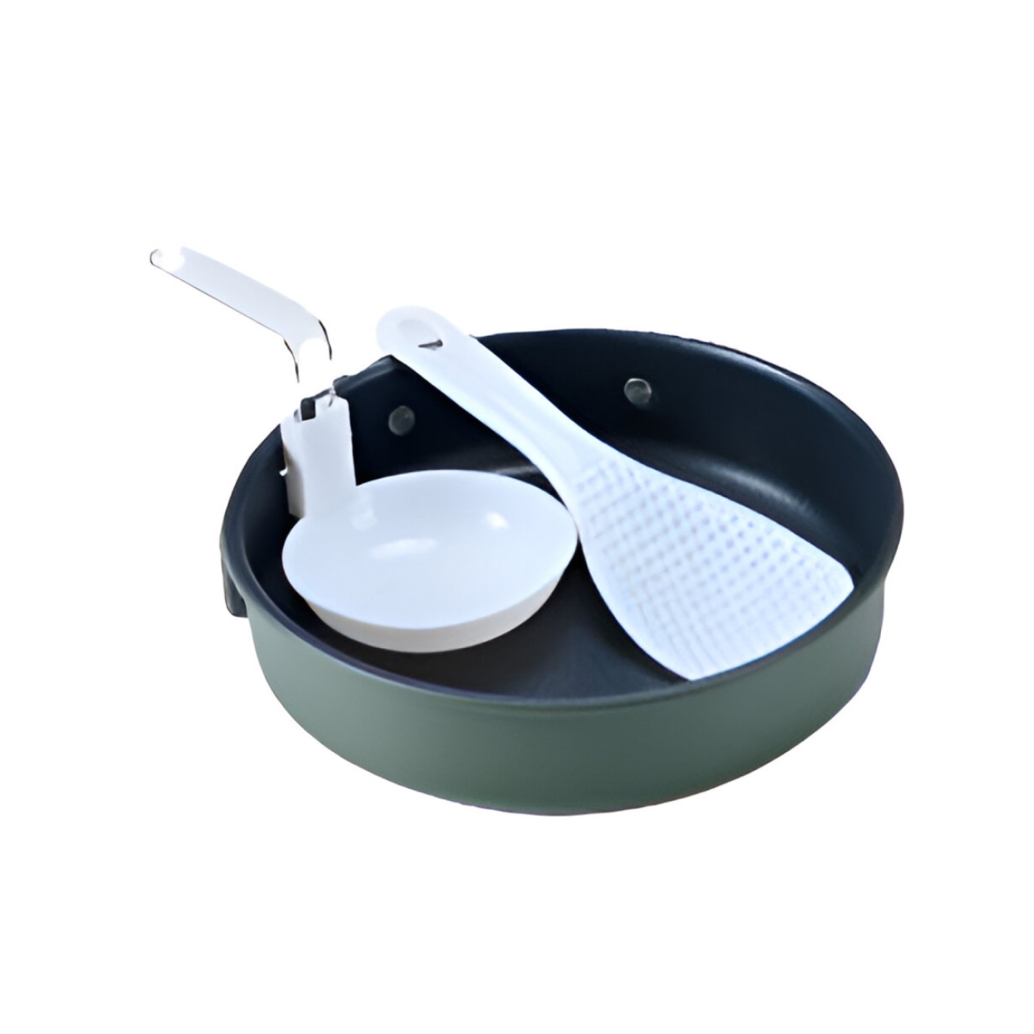 SET OLLAS ALUMINIO ANTI-ADHERENTE 3 PIEZAS VERDE MILITAR - 5