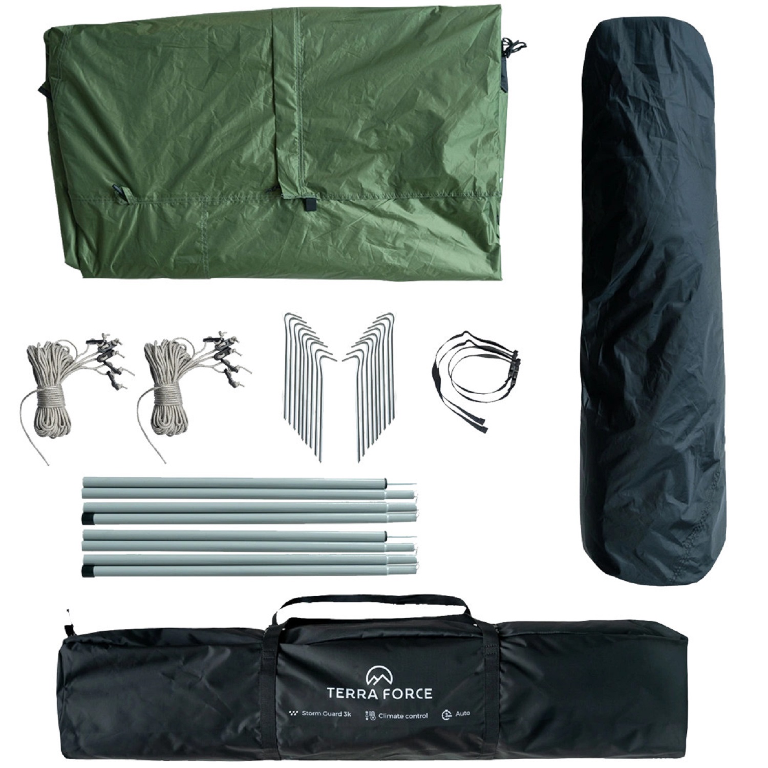 CARPA 3 ESTACIONES 6 PERSONAS STORM GUARD AUTO-FRESH 3K VERDE - 6
