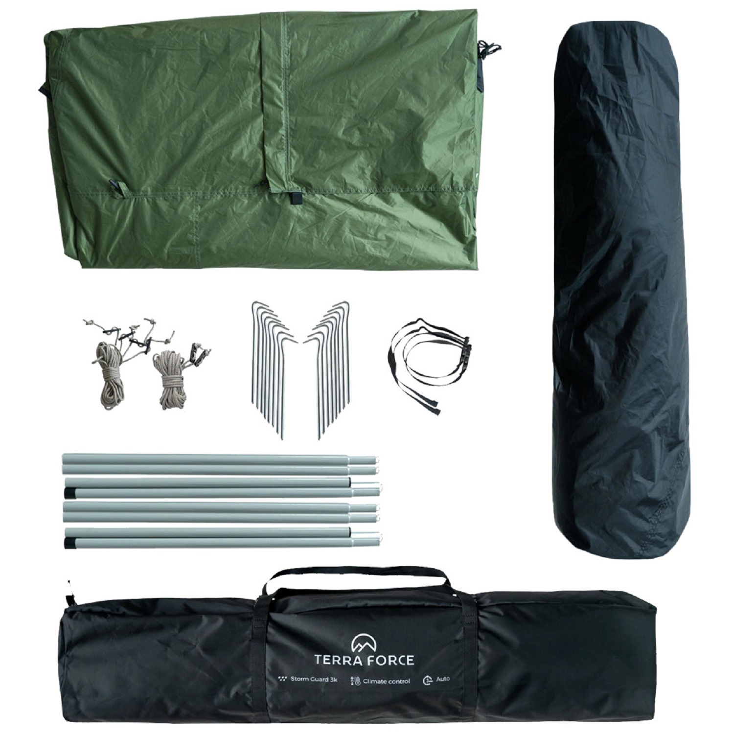 CARPA 3 ESTACIONES 3-4 PERSONAS STORM GUARD AUTO-FRESH 3K VERDE - 6