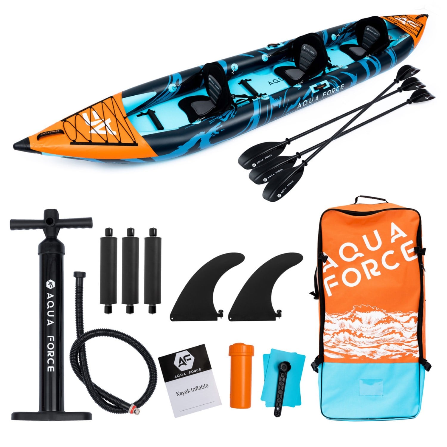 KAYAK INFLABLE DROP STITCH 3 PERSONAS 500CM HONU - 2