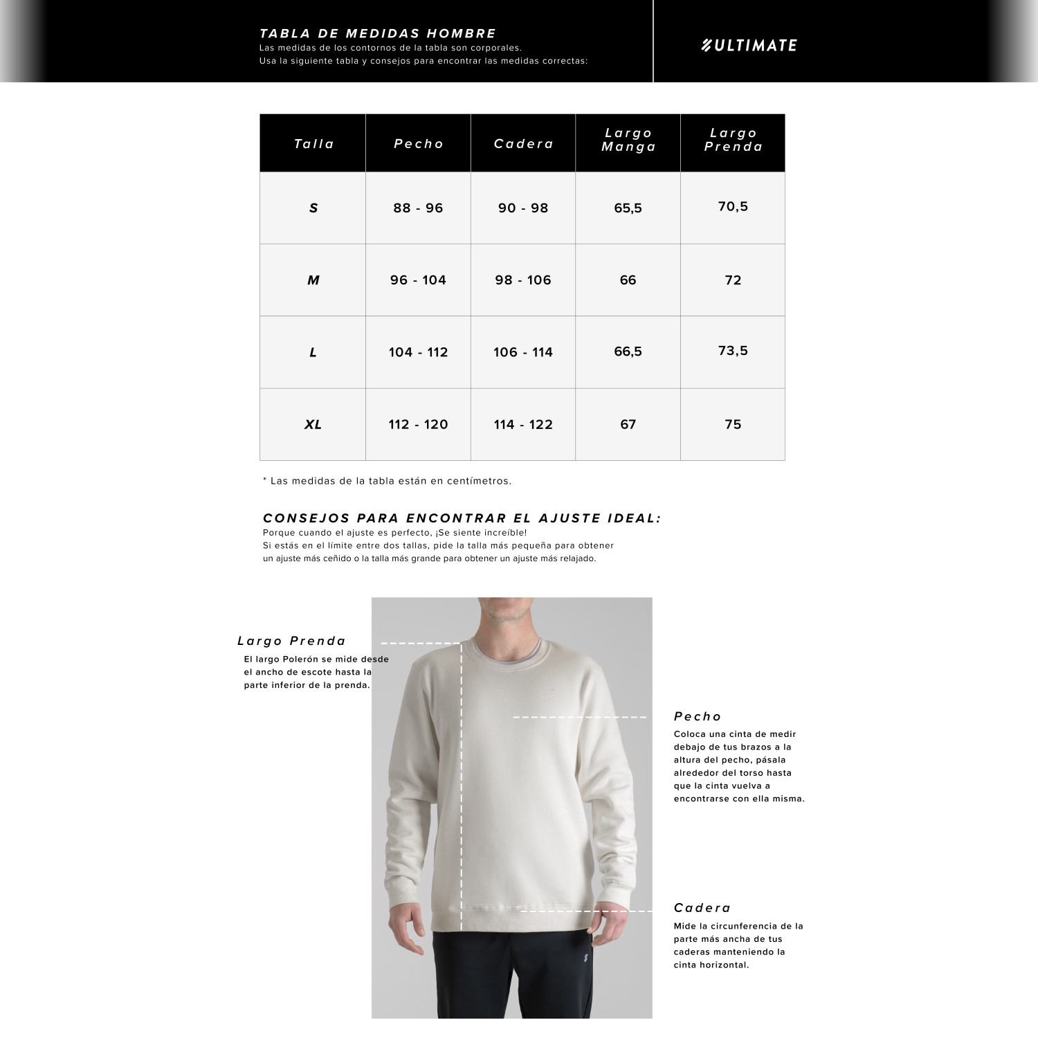 POLERA ULTIMATE CREW PARA HOMBRE GLACIER - S - 5