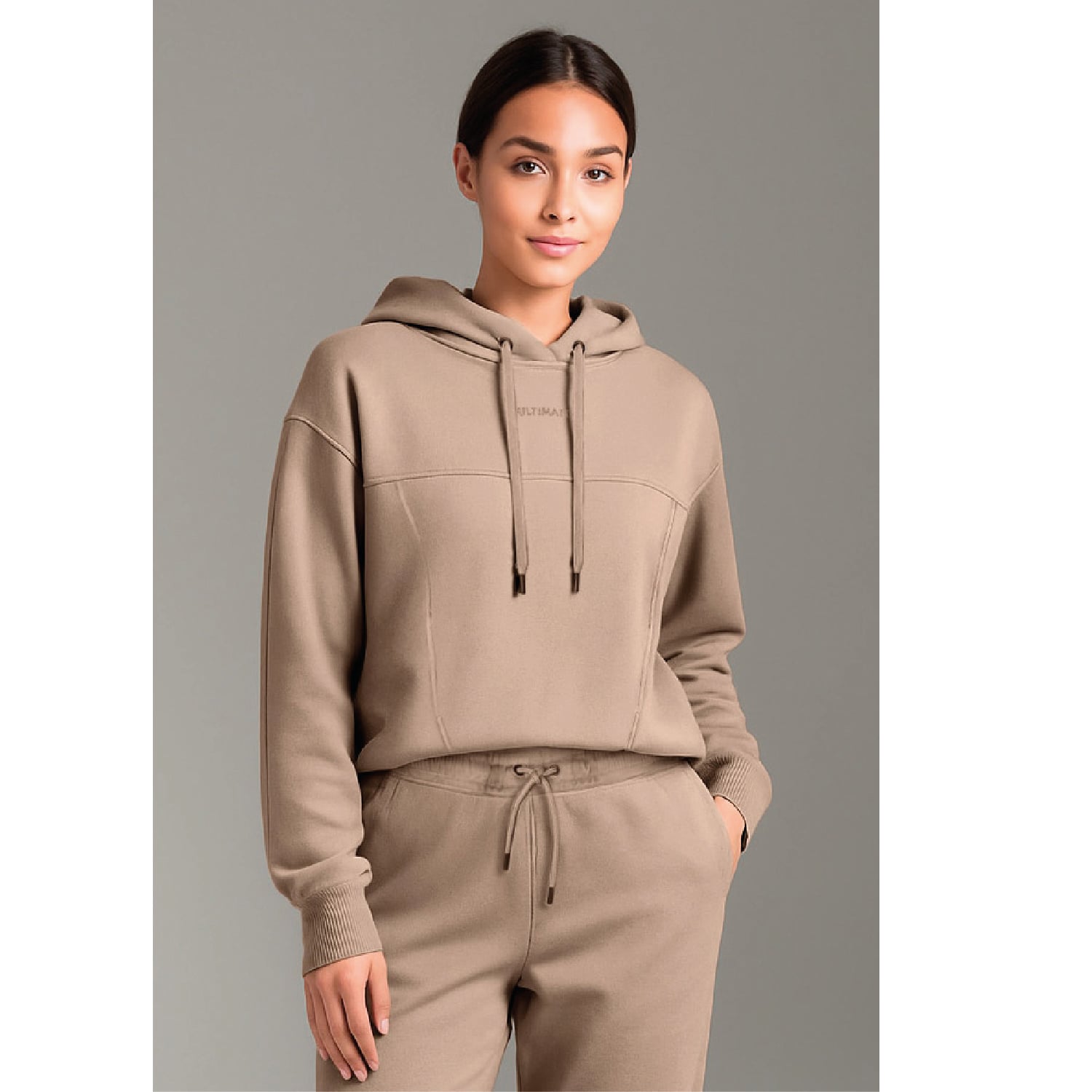 ULTIMATE HOODIE REGULAR MUJER MOCHA - 1