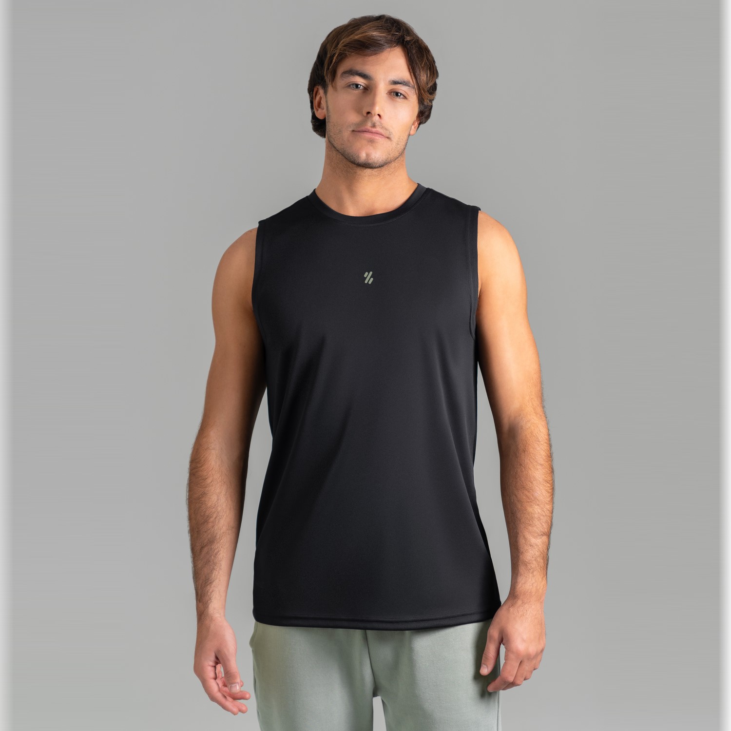 POLO DEPORTIVO SIN MANGAS PARA HOMBRE - BLACK - 1