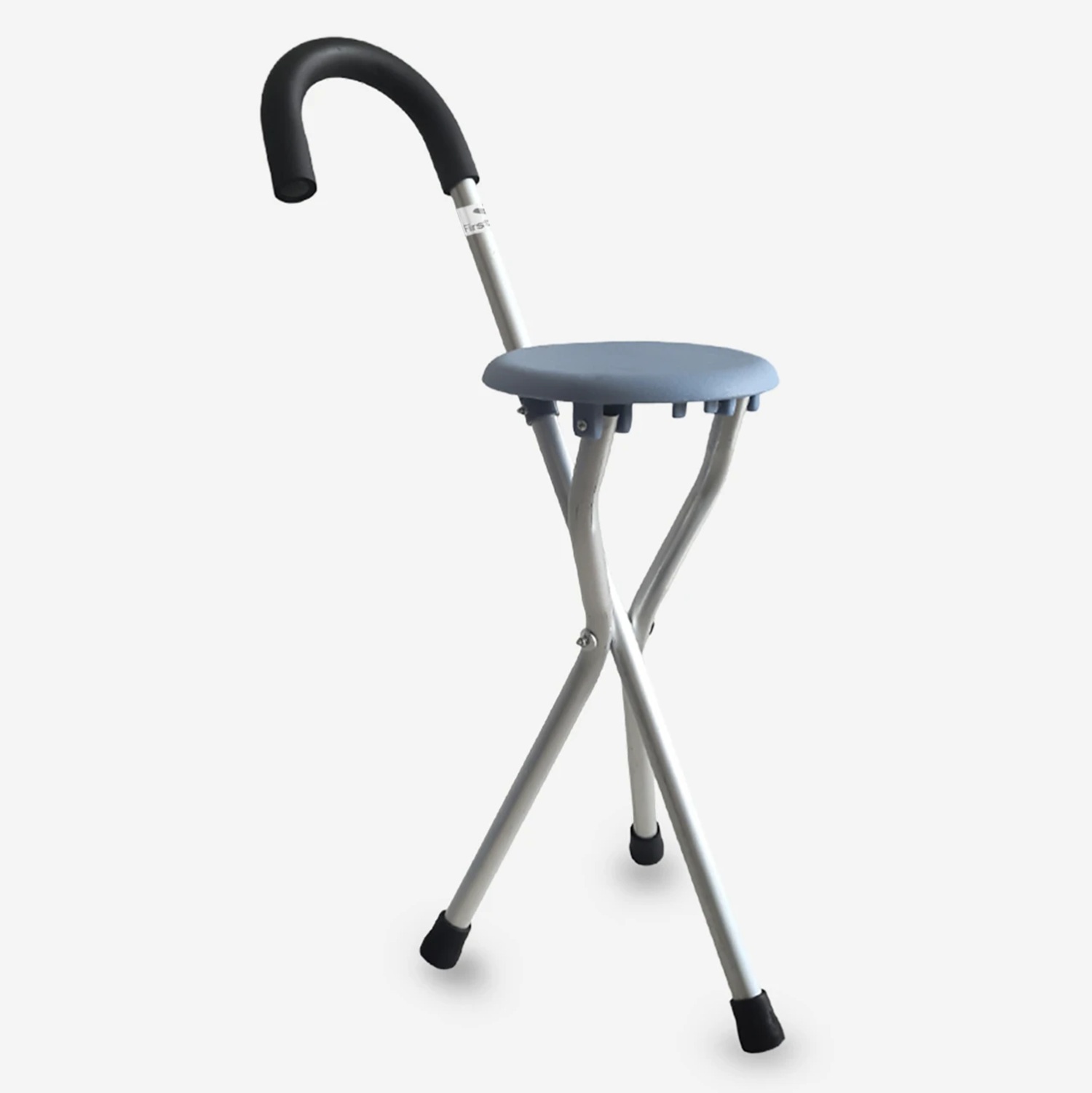 BASTÓN CON ASIENTO PLEGABLE GRIS - 1