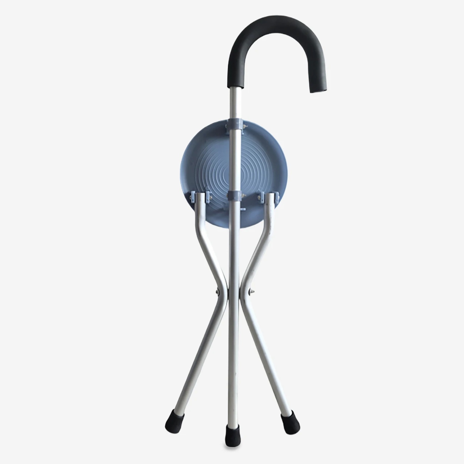 BASTÓN CON ASIENTO PLEGABLE GRIS - 2