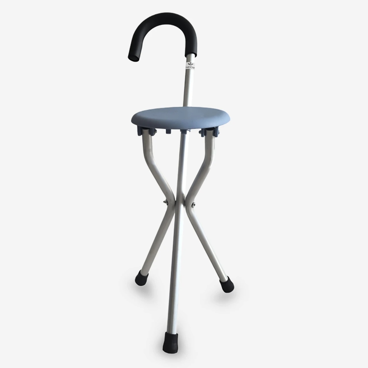 BASTÓN CON ASIENTO PLEGABLE GRIS - 3
