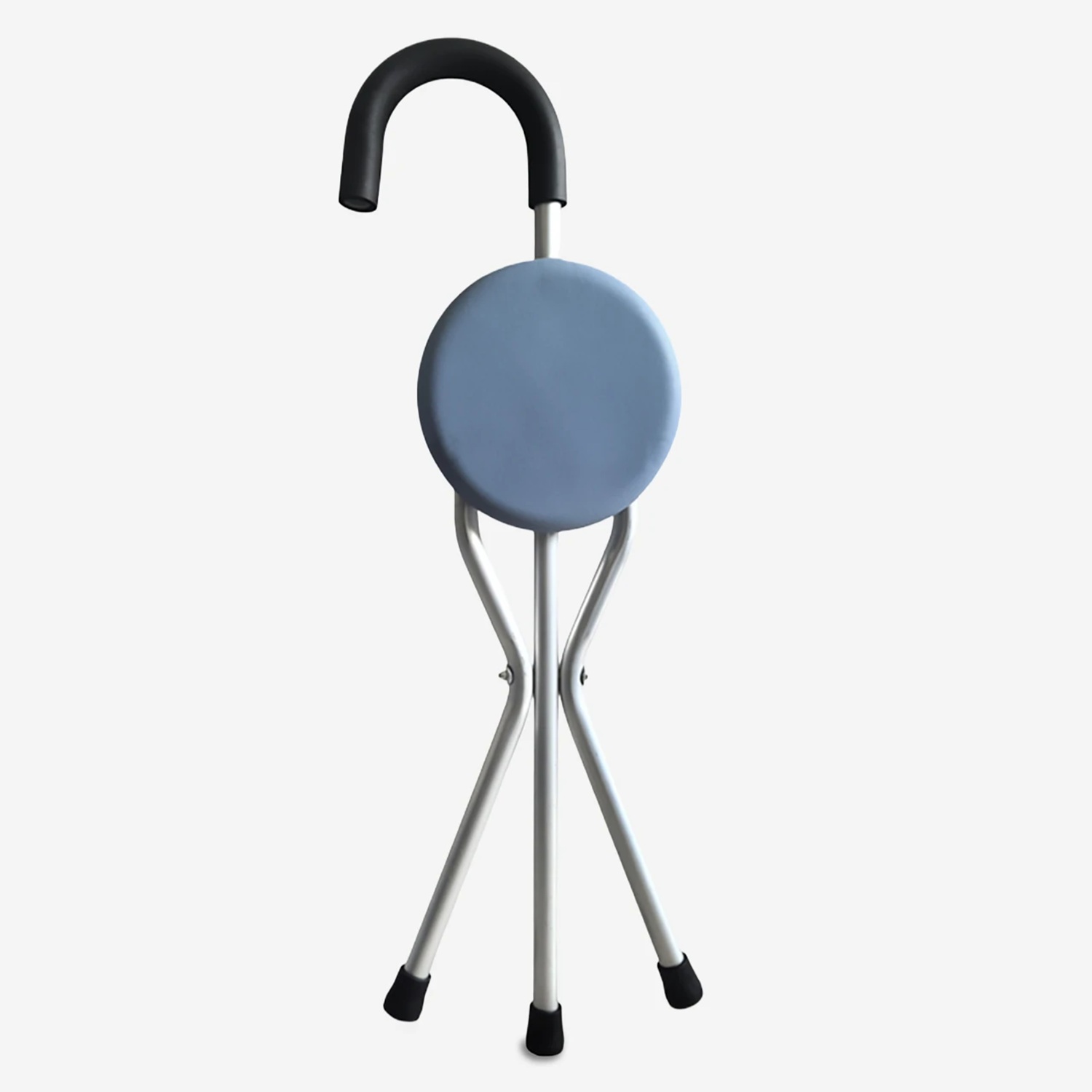 BASTÓN CON ASIENTO PLEGABLE GRIS - 4