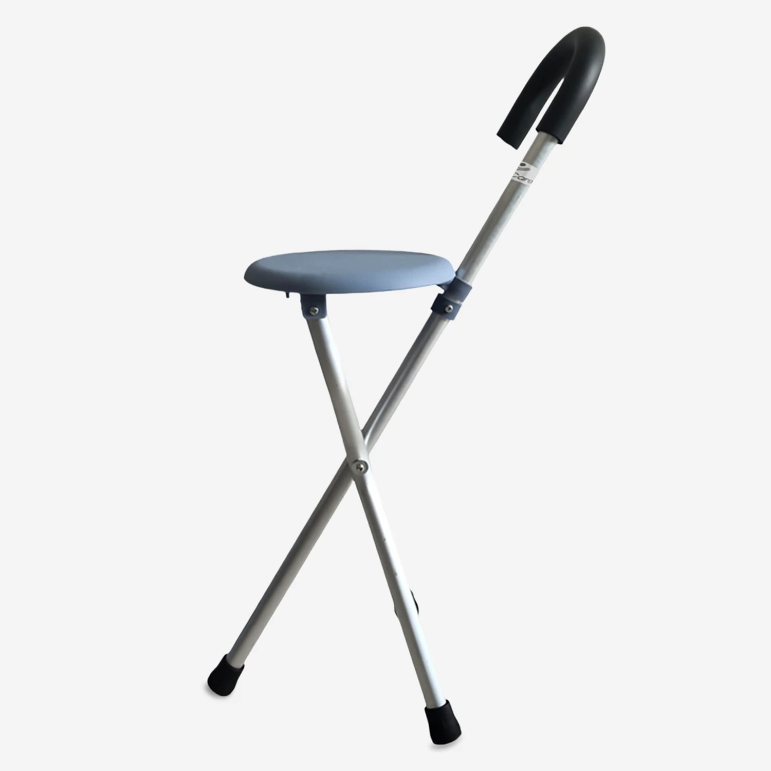 BASTÓN CON ASIENTO PLEGABLE GRIS - 5