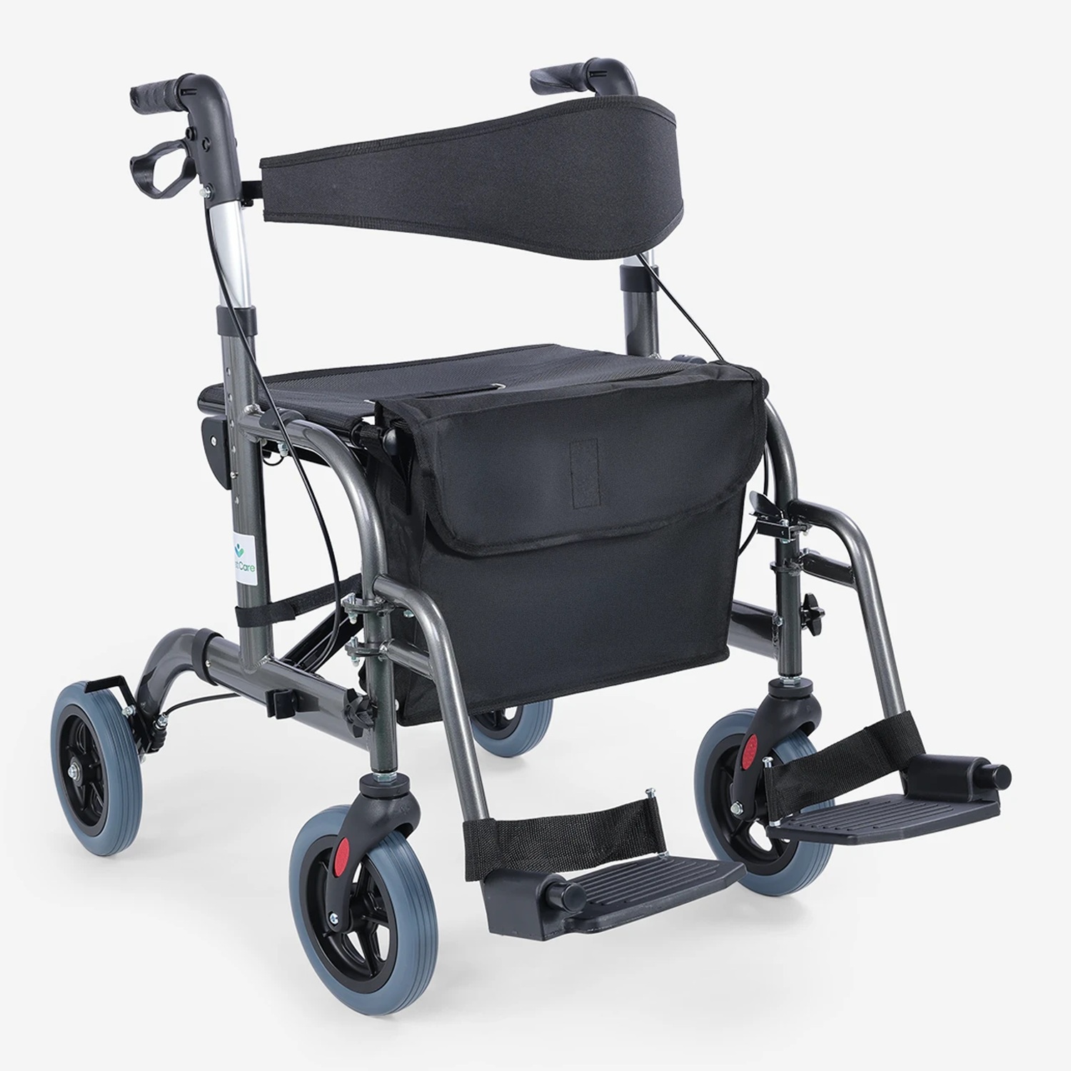 ANDADOR 4 RUEDAS CANASTO ASIENTO Y REPOSAPIÉS PRO - 1