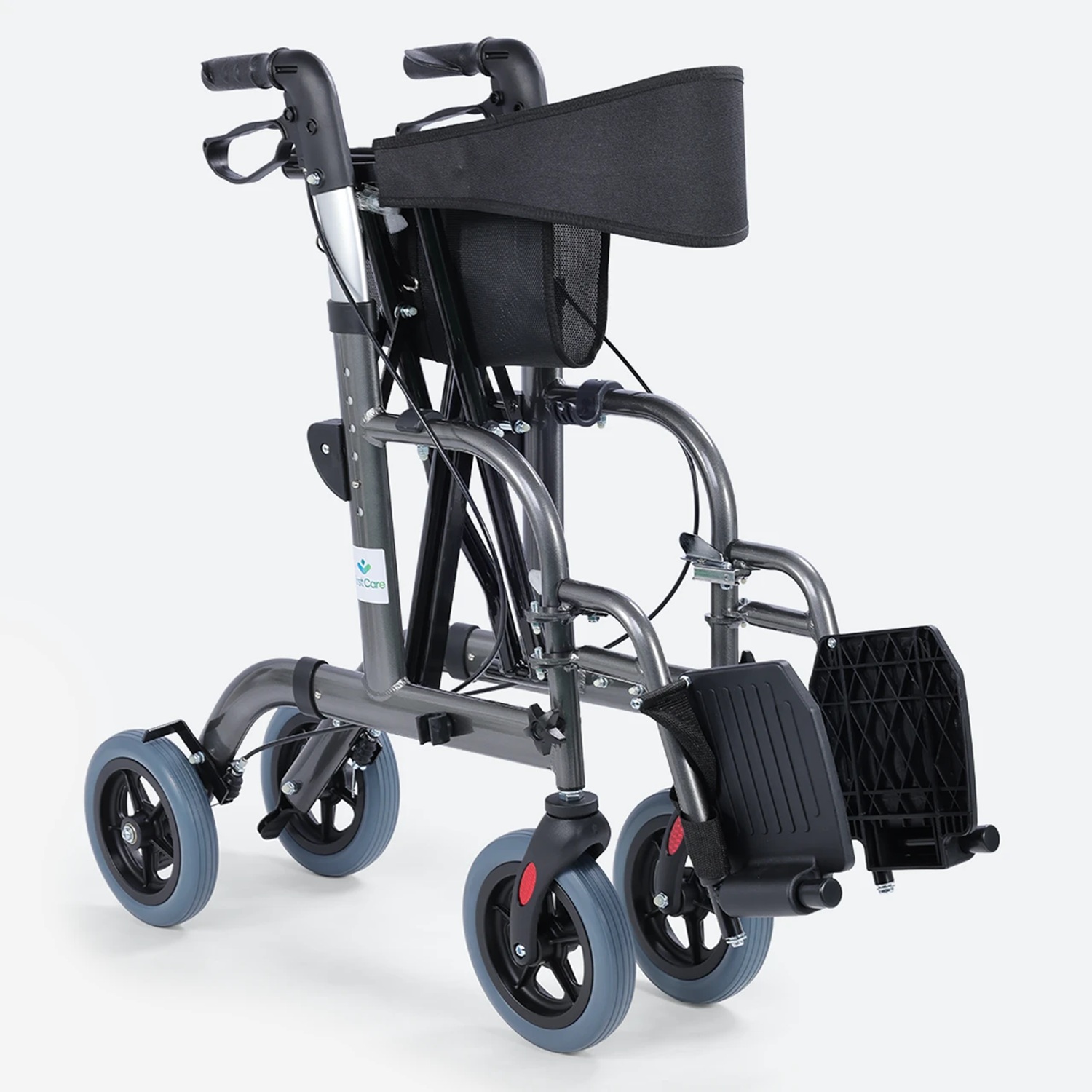 ANDADOR 4 RUEDAS CANASTO ASIENTO Y REPOSAPIÉS PRO - 7