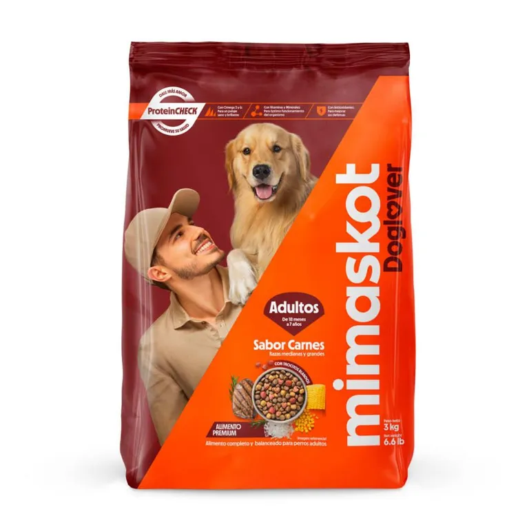 MIMASKOT ADULTOS CARNES RAZAS PEQUEÑA 3 KG - 1