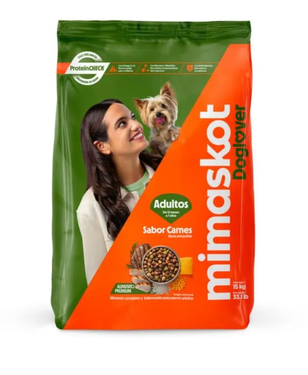 MIMASKOT ADULTOS CARNES RAZAS PEQUEÑAS 15 KG - 1