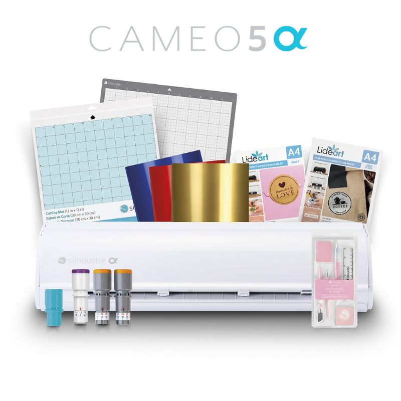 Combo Full Silhouette Cameo 5 Alpha Blanca y Accesorios - 1