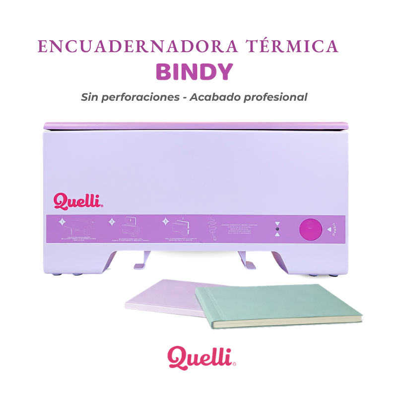 ENCUADERNADORA TÉRMICA A4 BINDY BY QUELLI SIN PERFORACIONES - 1