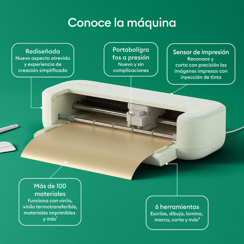PLOTTER DE CORTE CRICUT EXPLORE 5 KIT ESSENTIAL PERLA - HERRAMIENTAS Y MATERIALES - 3