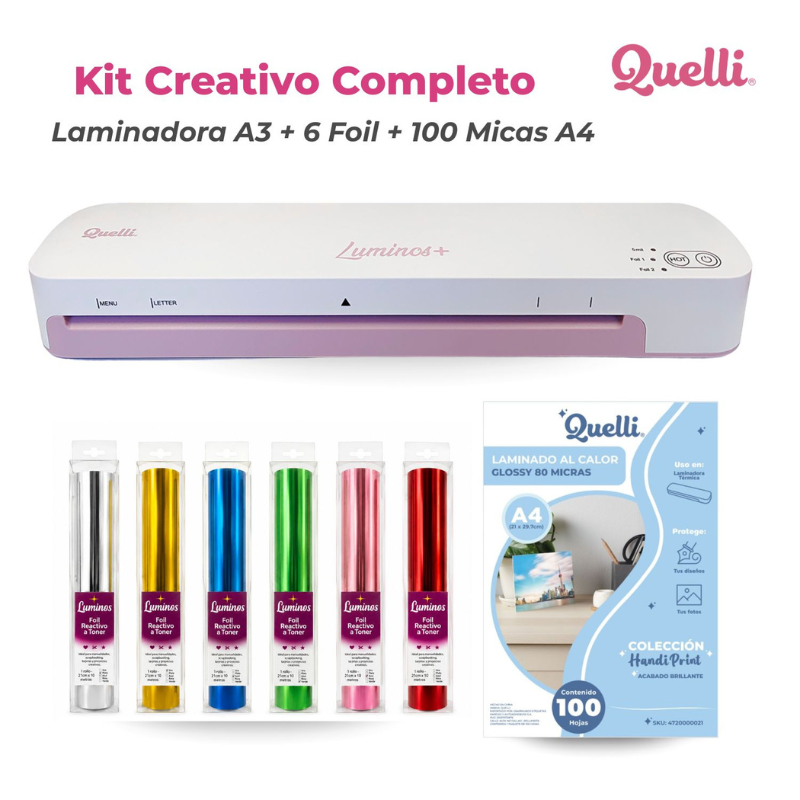 LAMINADORA TÉRMICA LUMINOS PLUS A3 + 6 FOILS Y 100 MICAS A4 - 1